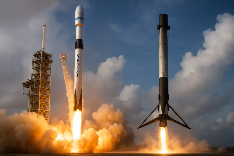 SpaceX поставя рекорди с бързото изстрелване на сателит SiriusXM и каца ракета по впечатляващ начин